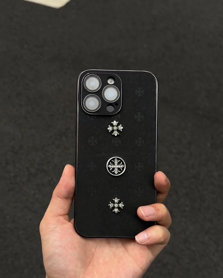 克羅心閃鑽金屬立標手機殼-ZUIHANG SHOP